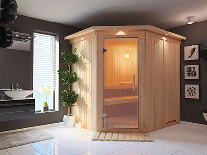 Sauna Kosten - Heimsauna in einem Badezimmer