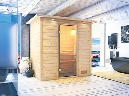 Sauna Raum - Saunakabine in Badezimmer