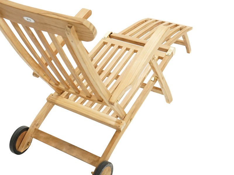 Ploss Gartenmöbel Deckchair Gartenliege Pamir aus Premium-Teak  171 x 60 x 96 cm