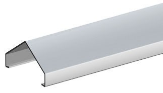 TraumGarten Design-Aufsatzleiste (für 40-45 mm Rahmen / Holzzäune) - Aluminium - 180 cm