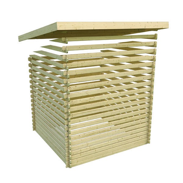 Karibu Holz-Gartenhaus Trittau 5 - 38mm - Blockbohlenhaus - naturbelassen