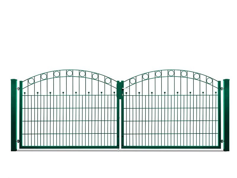 Deutsche Zauntechnik Schmucktor Vario Residenzen standard WIEN moosgrün - 2-flügelig - 1606 mm