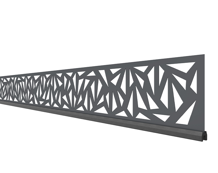 TraumGarten SYSTEM Dekorprofil-Set Trigon Anthrazit Metall/flach 15 cm