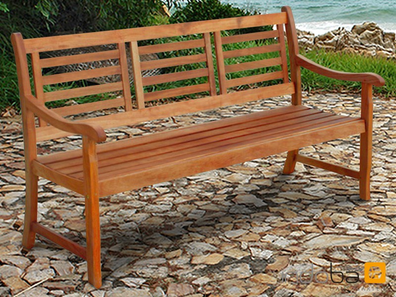 Gartenmöbel Gartenbank 3-Sitzer Sun Flair aus Eukalyptus