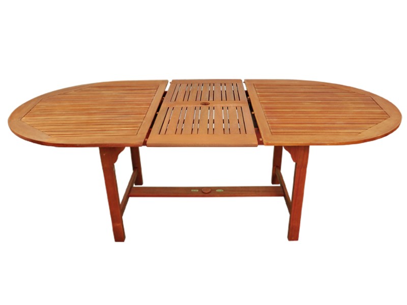 Gartenmöbel Gartentisch/Esstisch Sun Flair aus Eukalyptus - 170 / 220 cm lang