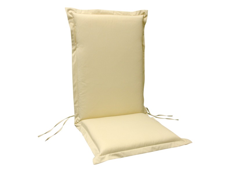 Gartenmöbel Sitzauflage Hochlehner Premium extra dick - Farbe: beige