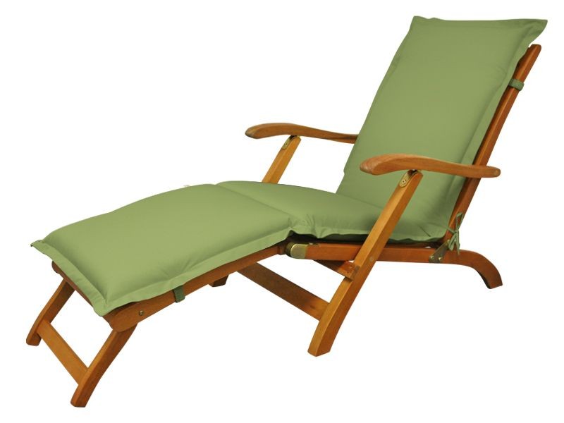 Gartenmöbel Polsterauflage Deck Chair Premium extra dick - Farbe: grün