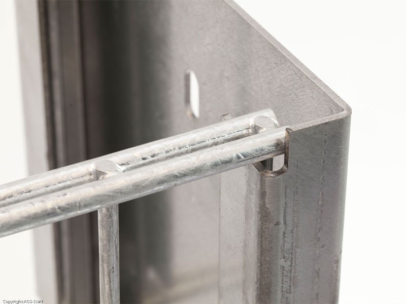 Deutsche Zauntechnik Gabionenpfosten-2er-Set SAPHIR - C-Profil - anthrazit - 1645 mm
