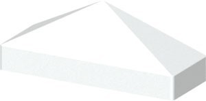 TraumGarten LONGLIFE CARA Weiß Profilaufsatz Pyramide 11er Set - 34 x 85 x 31 mm