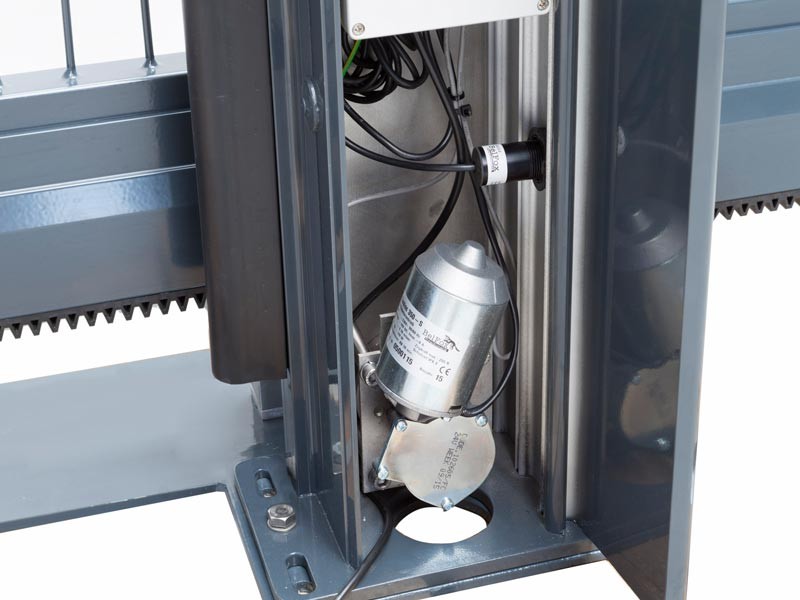 Schiebetor V-Star F60 integriert RAL 7016 anthrazitgrau (B: 4500mm x H: 1200 mm) - elektrisch betrieben