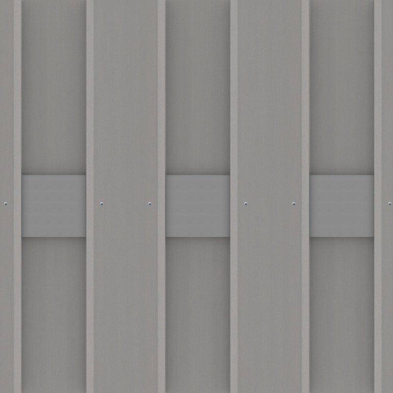 TraumGarten Sichtschutzzaun JUMBO WPC ALU Grau/Grau Rechteck - 179 x 179 cm