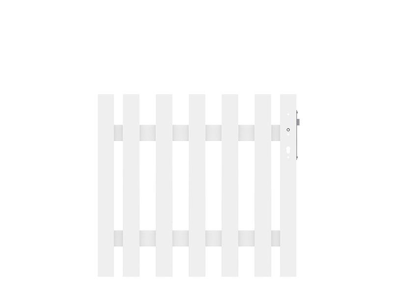 TraumGarten Gartentor LONGLIFE CARA XL Weiß - DIN rechts - 98 x 90 cm