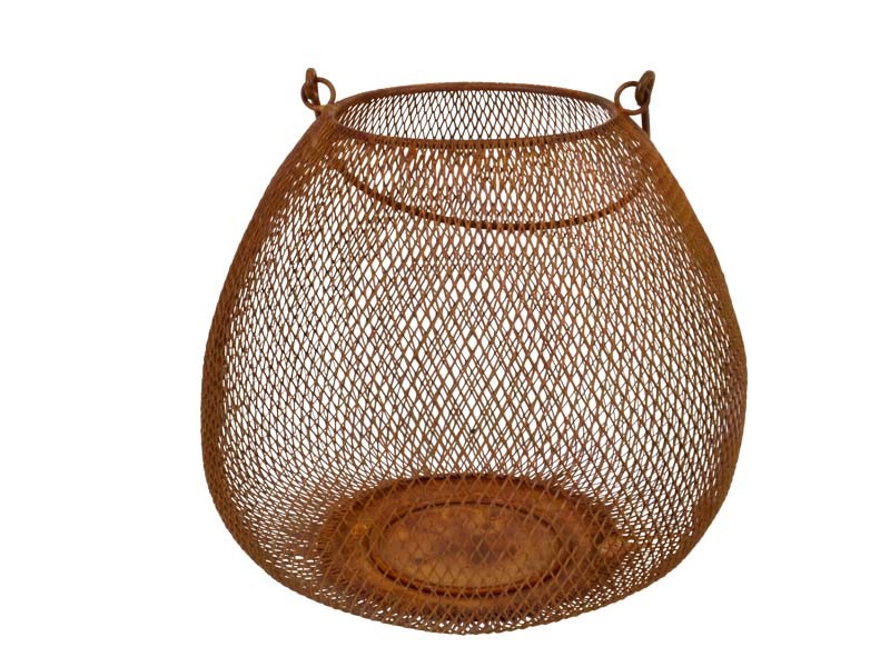 Laterne Mesh Rost 25x25x21cm