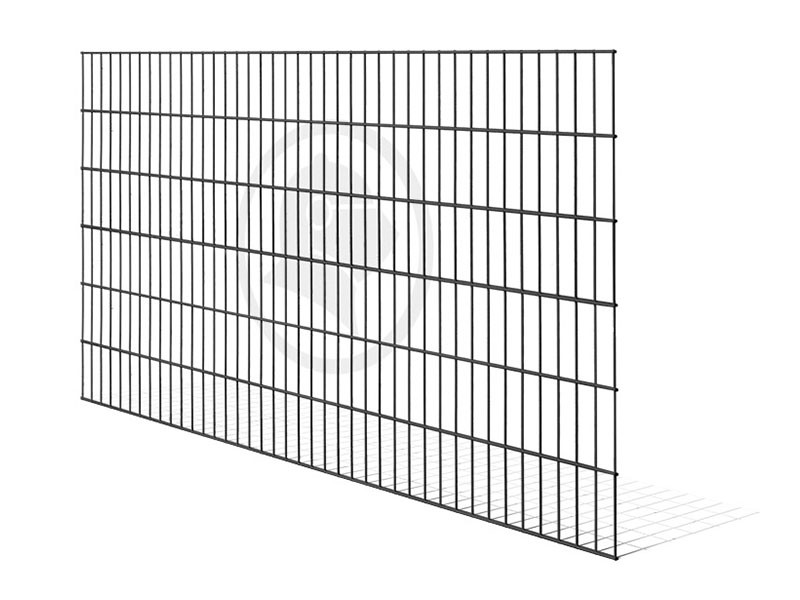 Deutsche Zauntechnik Doppelstabmattenzaun Komplettpaket PICO S - anthrazit - 14m x 0,8m