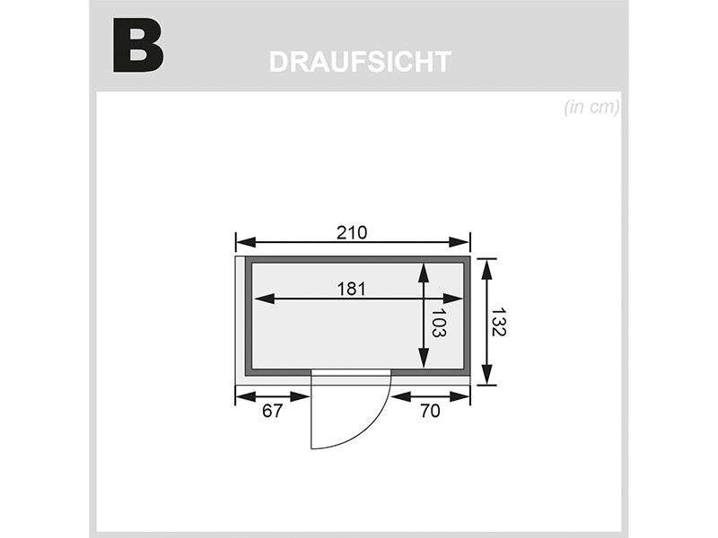 Karibu 68mm Systembausauna Variado - Fronteinstieg - Ganzglastür bronziert - mit Dachkranz - 4,5kW Saunaofen mit integr. Steuerung