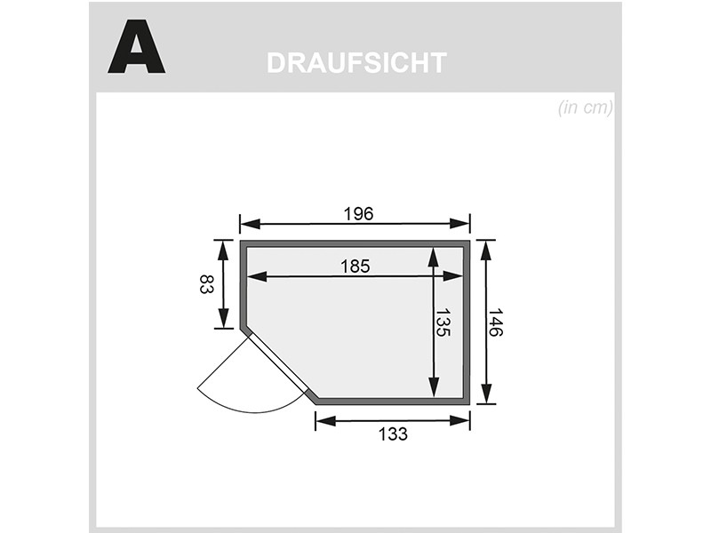 Karibu Innensauna Svea - 38 mm Blockbohlensauna - Ganzglastür klarglas - ohne Dachkranz - 4,5kW Saunaofen mit integr. Steuerung