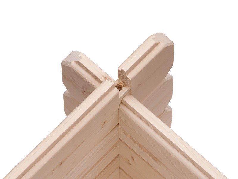 Karibu Holz-Gartenhaus Malta Premium 3 - 28mm Blockbohlenbau - anthrazit - inkl. Boden