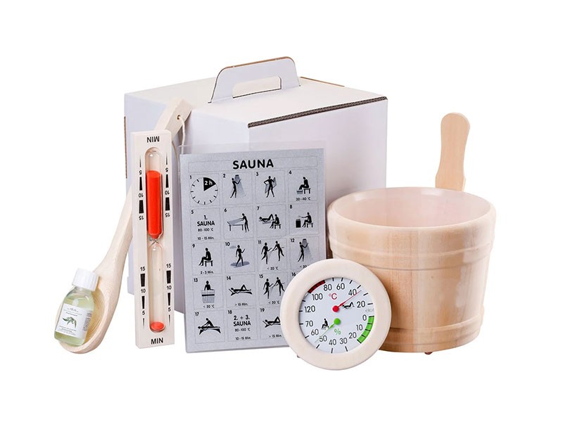 Eliga Sauna Zubehör Set All-in - 9-teilig