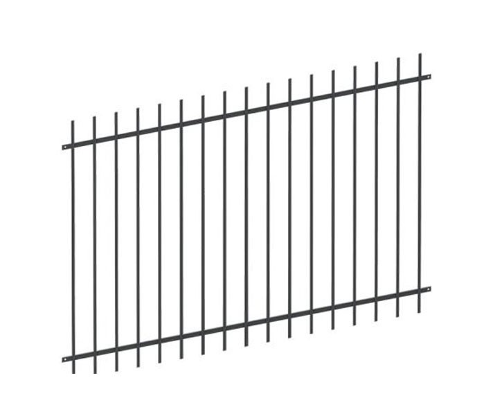 Deutsche Zauntechnik Schmuckzaun Residenz select BASEL+ - Komplett-Set Zaun für Hanglage - anthrazit - 22m x 1,8m
