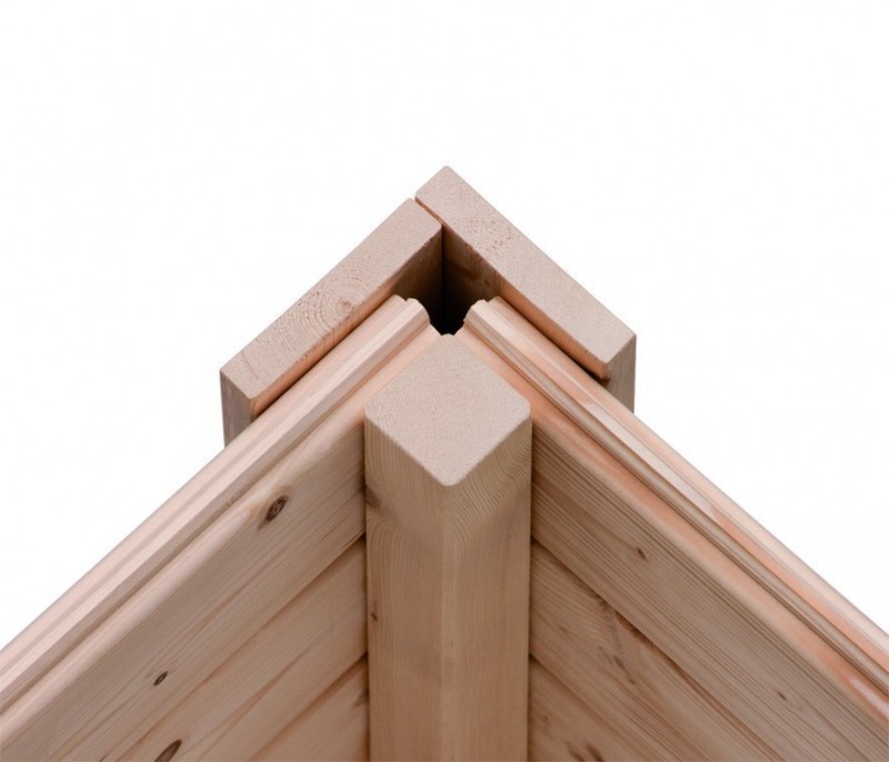 Woodfeeling Holz-Gartenhaus Mattrup - Flachdach - 28 mm Mittelwand - naturbelassen