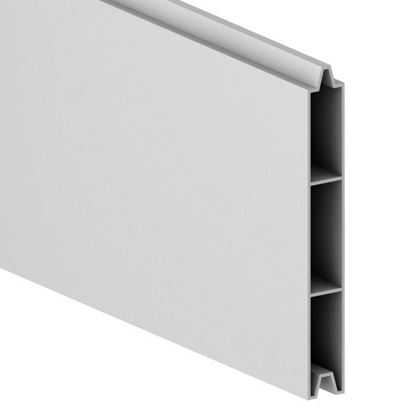 TraumGarten Sichtschutzzaun SYSTEM ALU Silber Einzelprofil - 15 x 2 x 238 cm
