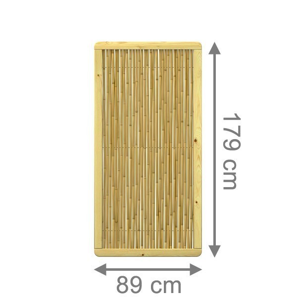 TraumGarten Sichtschutzzaun BAMBU Rechteck - Bambus/Nadelholz - 89 x 179 cm