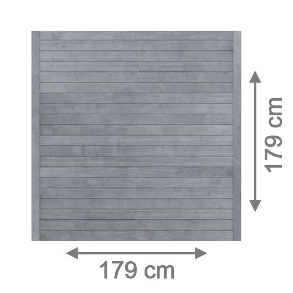 TraumGarten Sichtschutzzaun NEO DESIGN Grau Rechteck - 179 x 179 cm