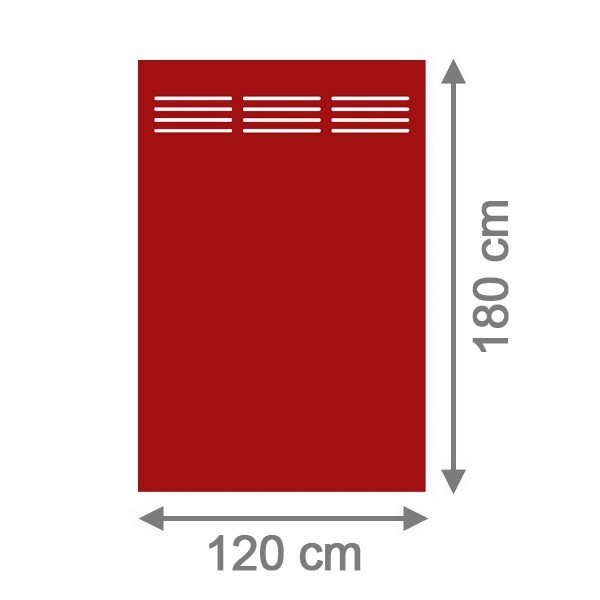 TraumGarten Sichtschutzzaun SYSTEM BOARD Rot Rechteck Slot - 120 x 180