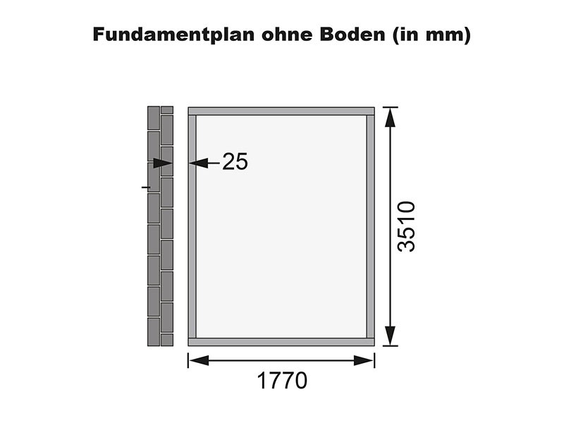 Karibu Holz-Anlehngartenhaus Wandlitz 4 - 19 mm Wandstärke (dreiwandig) - 11,6 cbm umbauter Raum - naturbelassen