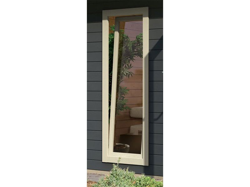 Karibu Holz Fenster für 28 mm Wandstärke - Dreh-/Kipptechnik - 60 x 170 cm - elfenbeinweiß
