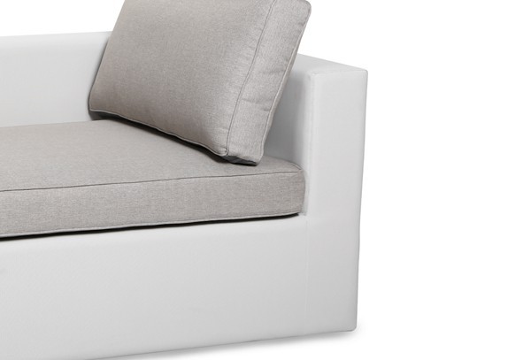 Best Sofa Chaise-Longue (Armlehne links) Kuba Ergotex, Farbe: weiß-natur