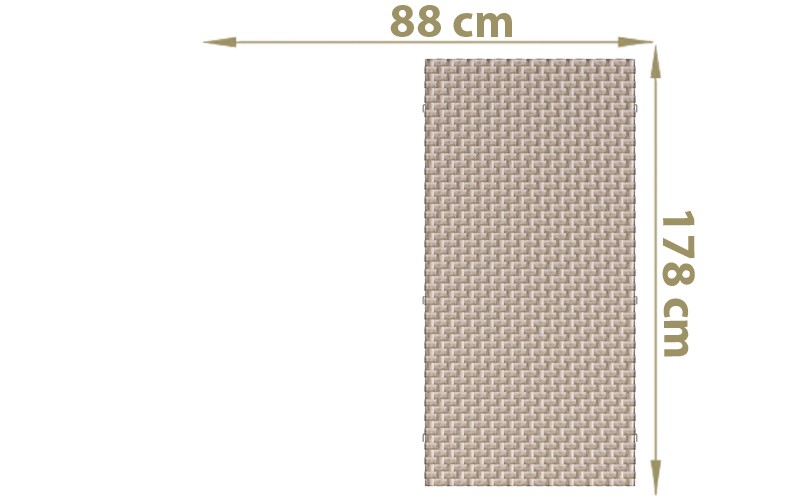 TraumGarten Sichtschutzzaun WEAVE Gray Rechteck - Textil-Geflecht - 178 x 88 cm
