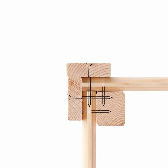 Sonderangebot: Woodfeeling Holz-Gartenhaus: Askola 5 im Set mit Anbaudach und 19 mm Seiten- Rückwand - 19 mm Flachdach Schraub- Stecksystem  - naturbelassen