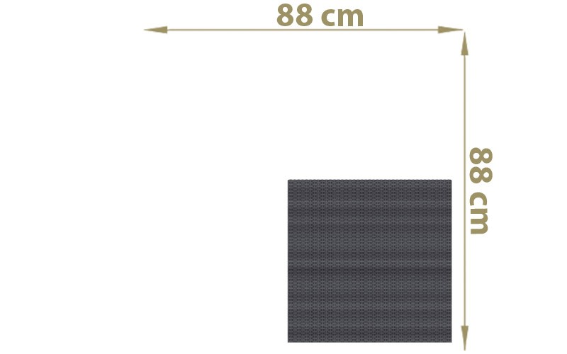 TraumGarten Sichtschutzzaun Textil-Geflecht Weave Rechteck anthrazit - 88 x 88 cm