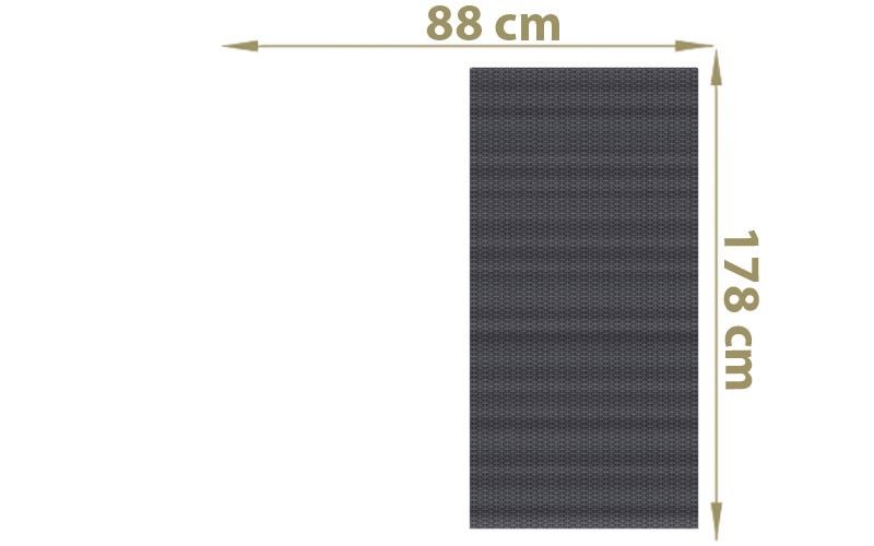 TraumGarten Sichtschutzzaun WEAVE Anthrazit Rechteck - Textil-Geflecht - 88 x 178 cm