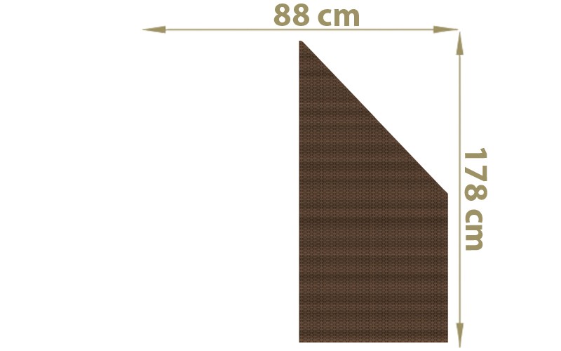 TraumGarten Sichtschutzzaun Textil-Geflecht Weave Anschluss mocca - 88 x 178 auf 88 cm