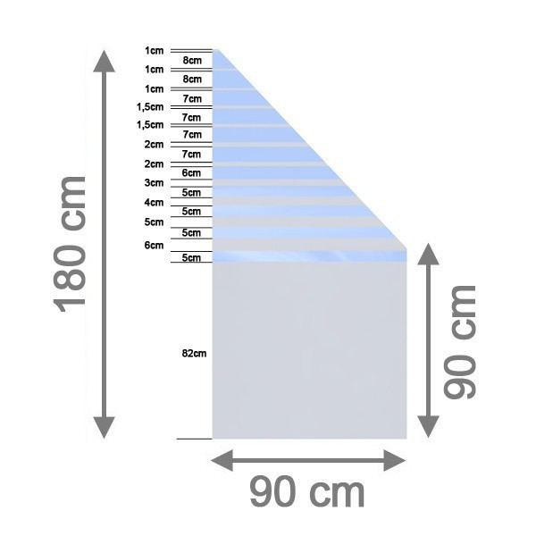 TraumGarten Sichtschutzzaun System Glas Beta Anschluß rechts - 90 x 180/90 x 0,8 cm