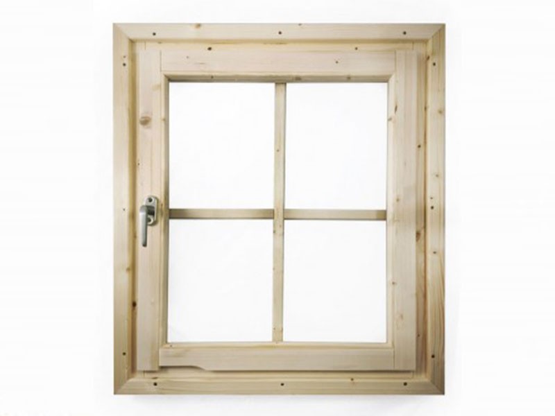 Karibu Holzfenster - 40mm Wandstärke - Dreh-/Kippfenster - Echtglas - naturbelassen