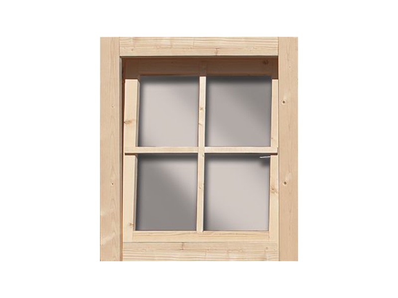 Karibu Holz Fenster für 38/40 mm Wandstärke - Dreh-/Kipptechnik - naturbelassen