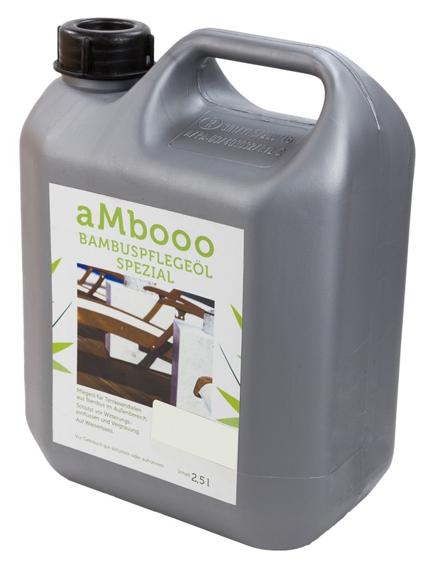 aMbooo Terrassendielen Bambus Pflegeöl 2,5 ltr.   Farbe White Oak