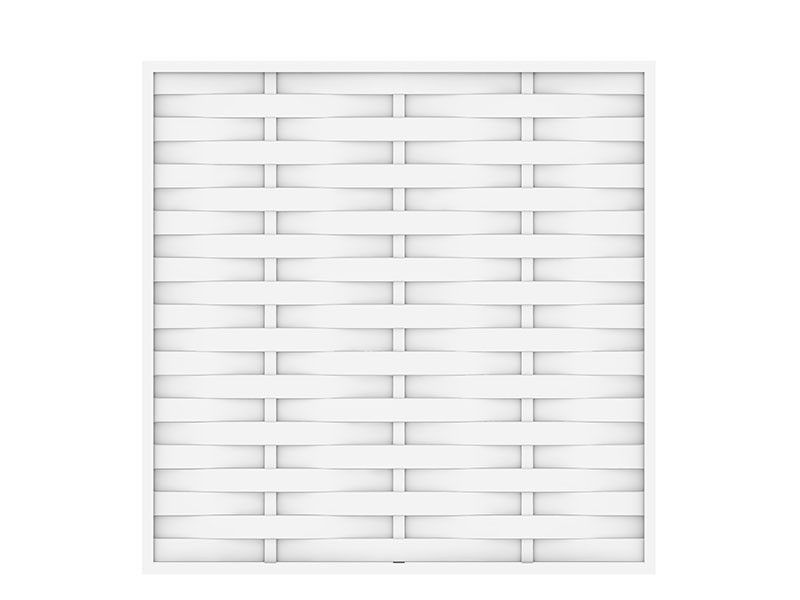 TraumGarten Sichtschutzzaun LONGLIFE ROMO Weiß Rechteck - 180 x 180 cm