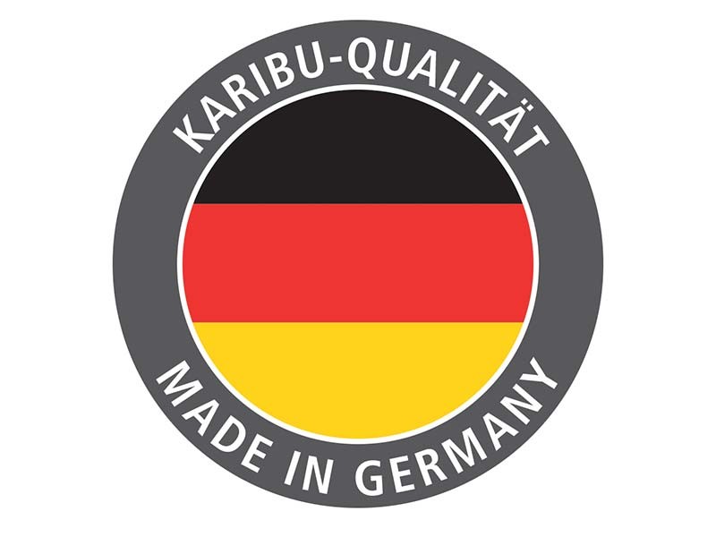Karibu 38 mm Saunahaus Jorgen - Pultdach - Moderne Saunatür - naturbelassen