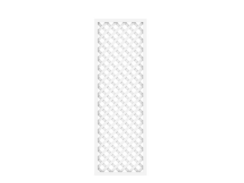 TraumGarten Sichtschutzzaun LONGLIFE Weiß Rankgitter Rechteck - 60 x 180 cm