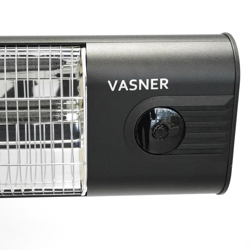 VASNER Infrarot Heizstrahler Teras 25 - Terrassenstrahler - Infrarotstrahler - Fernbedienung - 2500 Watt - Farbe: schwarz