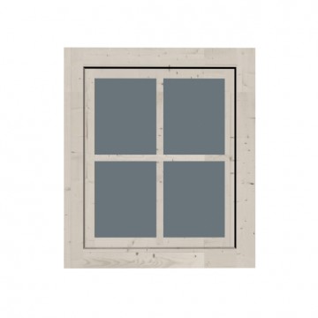 Gartenhausfenster 50x70cm Holzfenster Fenster Carport Garage Plexiglas 4RA3
