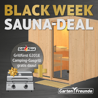 Black Week Sauna Deal Instagram-Beitrag