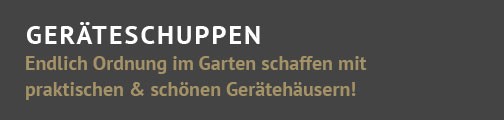 Geräteschuppen - Endlich Ordnung im Garten mit Gerätehäusern