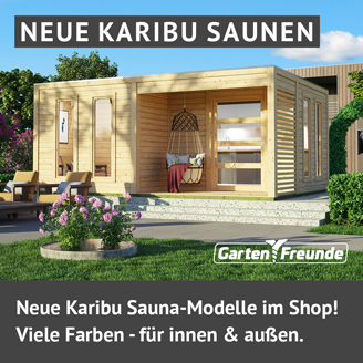 Neue Karibu Sauna Modelle im Shop