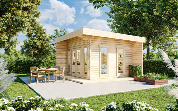 Gartenhaus aus Holz modern
