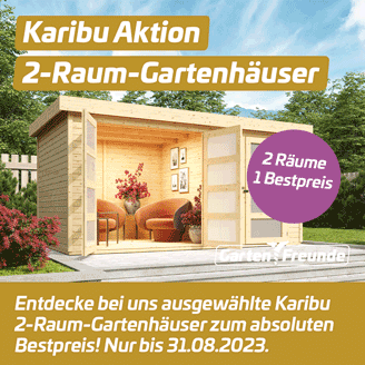 Karibu Aktion 2-Raum-Gartenhäuser - Instagram-Beitrag